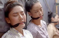 Three Thai Women Cleave Gagged