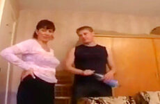 Russian mother humilation by group of young boys